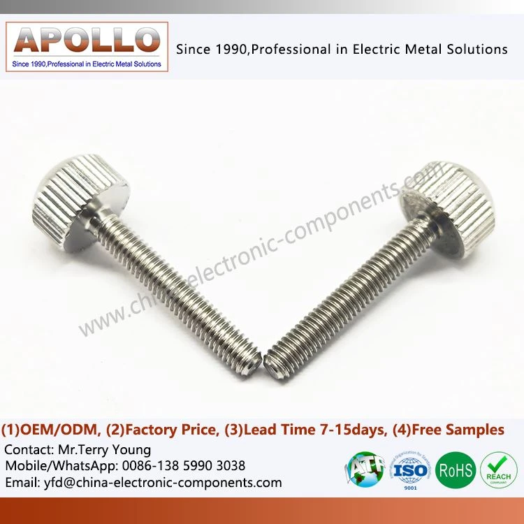 Knurled Flat Head Thumb Screw
